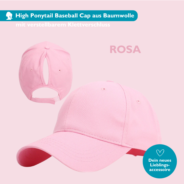 PonyCap I High Ponytail Baseball Cap für Sport und Alltag