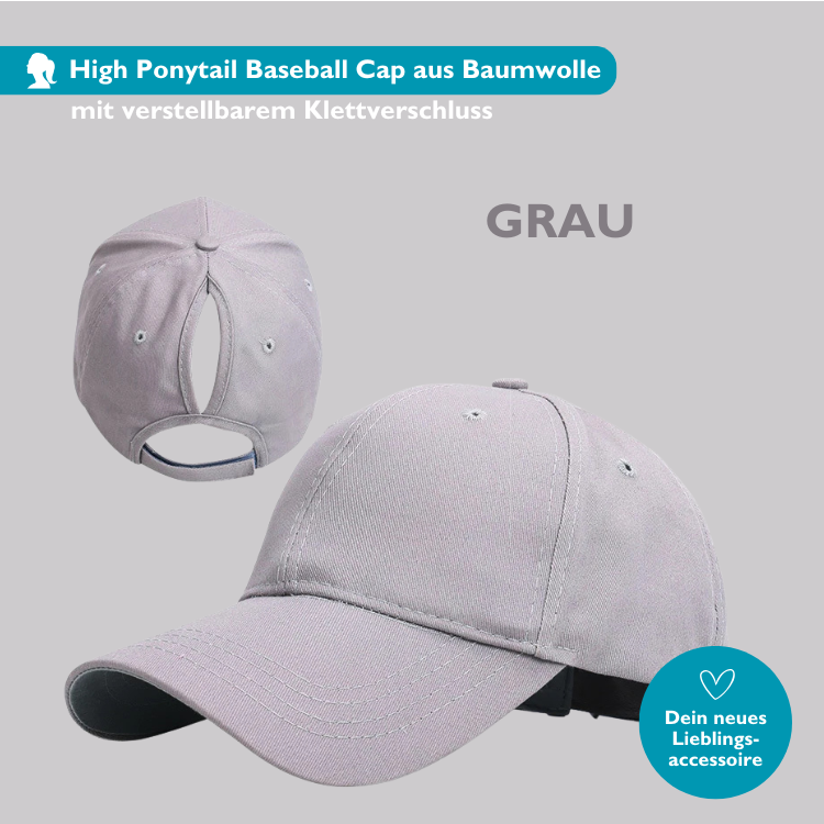 PonyCap I High Ponytail Baseball Cap für Sport und Alltag