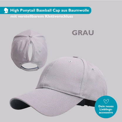 PonyCap I High Ponytail Baseball Cap für Sport und Alltag