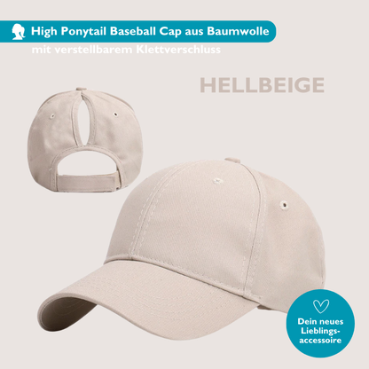 PonyCap I High Ponytail Baseball Cap für Sport und Alltag