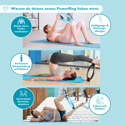 PowerRing I Multifunktionaler Fitness- und Pilatesring zum Muskelaufbau