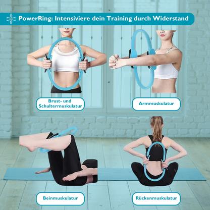 PowerRing I Multifunktionaler Fitness- und Pilatesring zum Muskelaufbau