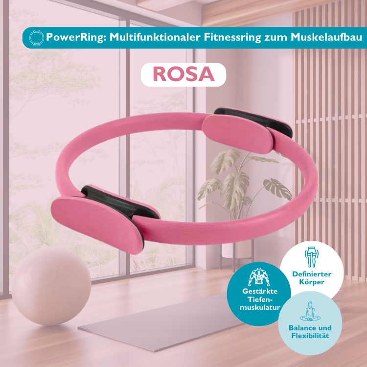 PowerRing I Multifunktionaler Fitness- und Pilatesring zum Muskelaufbau