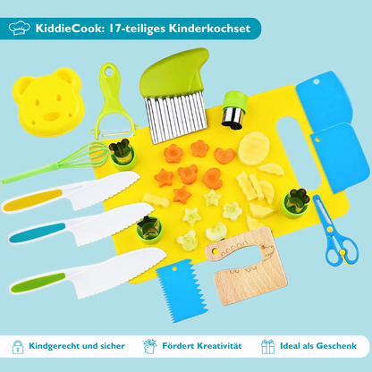 KiddieCook I 17-teiliges Kinderkochset ohne Verletzungsgefahr