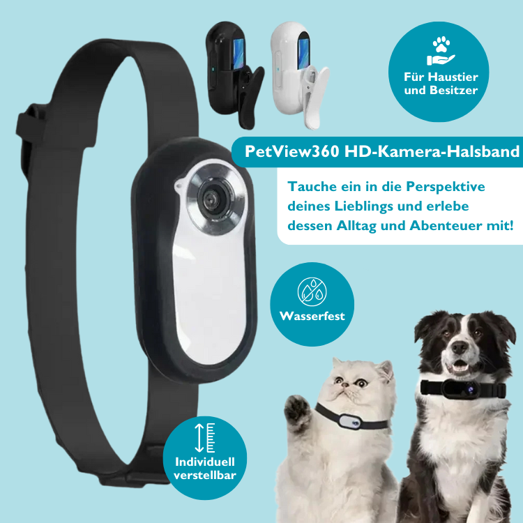 PetView360 I HD-Kamera-Halsband für dein Haustier